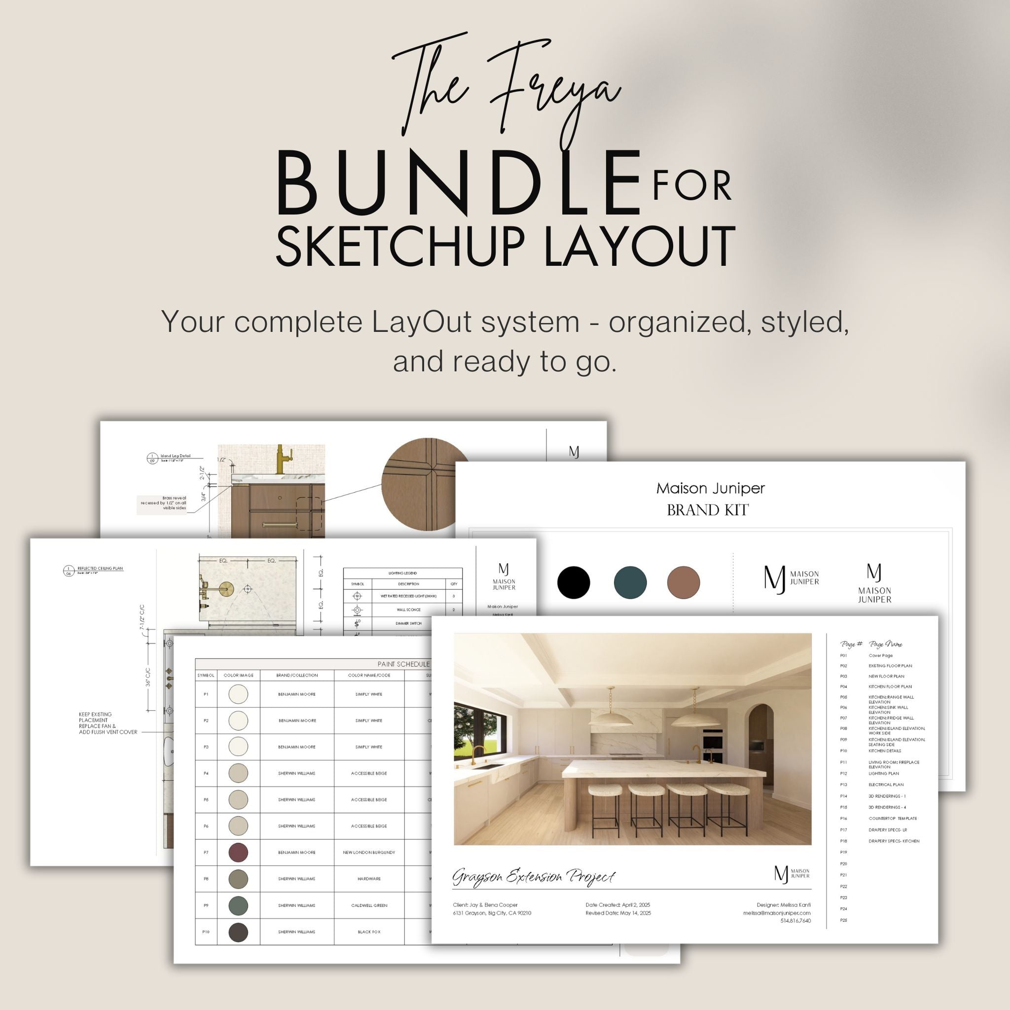 The Freya Bundle for SketchUp LayOut