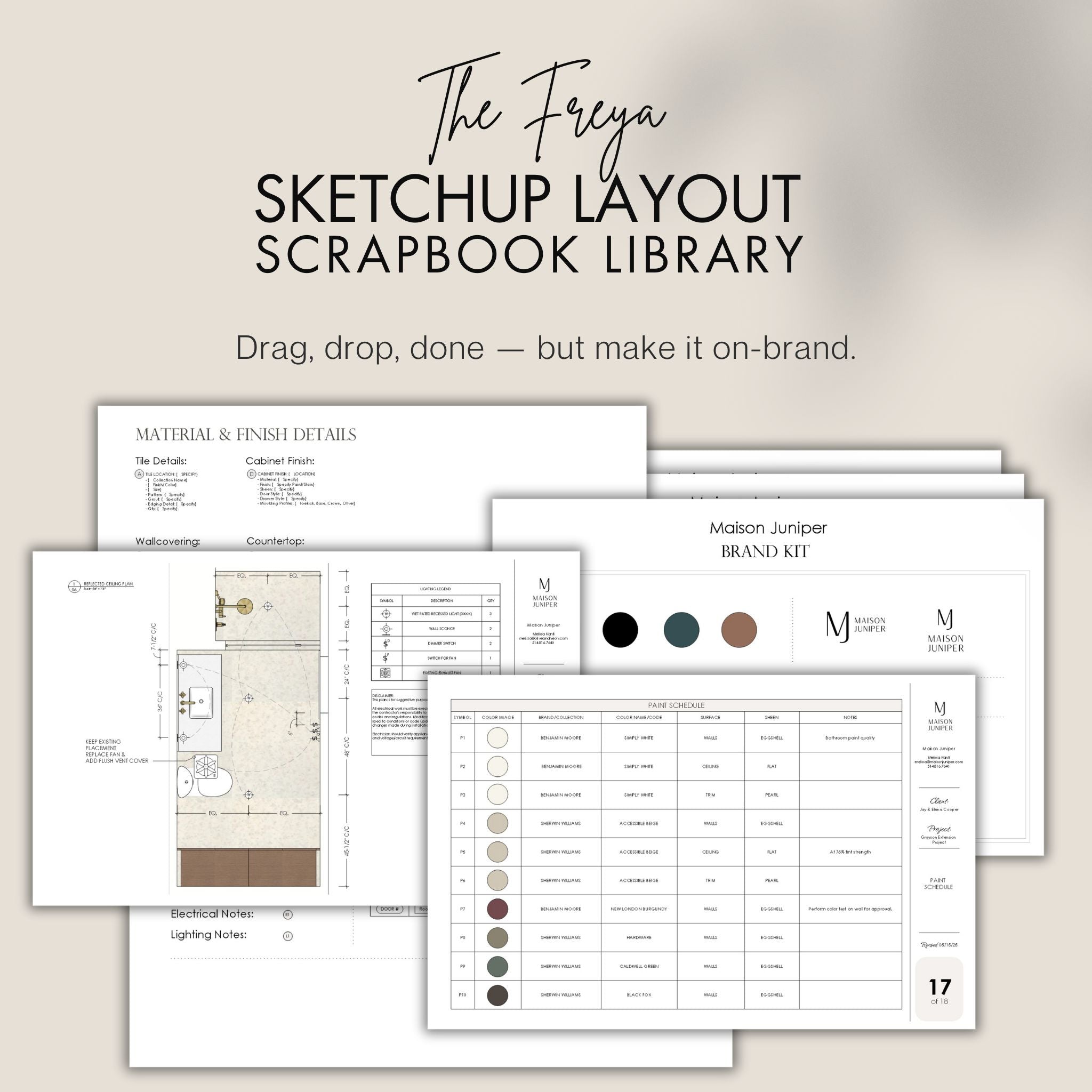 The Freya SketchUp LayOut Scrapbook Library