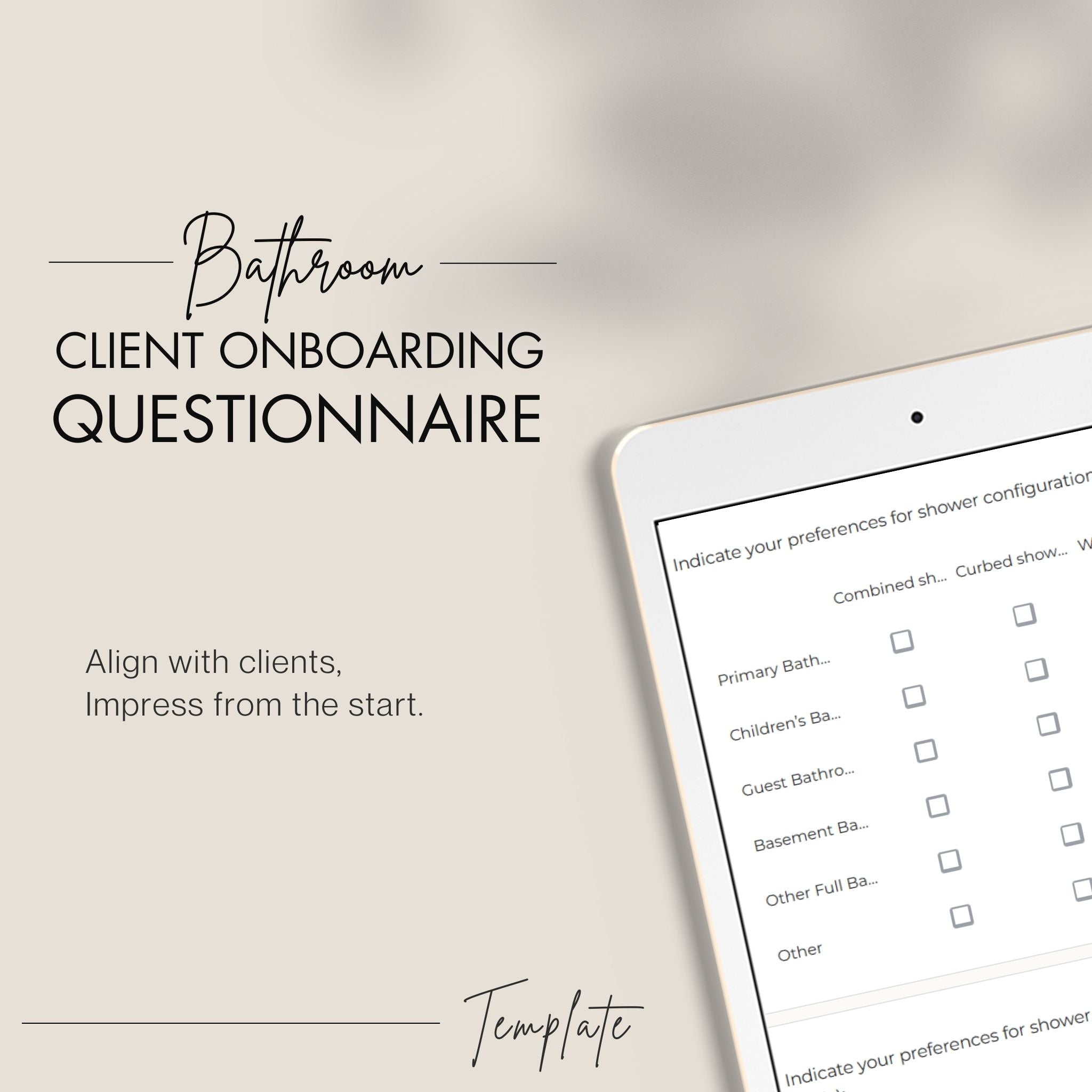 Bathroom Client Onboarding Questionnaire - main image