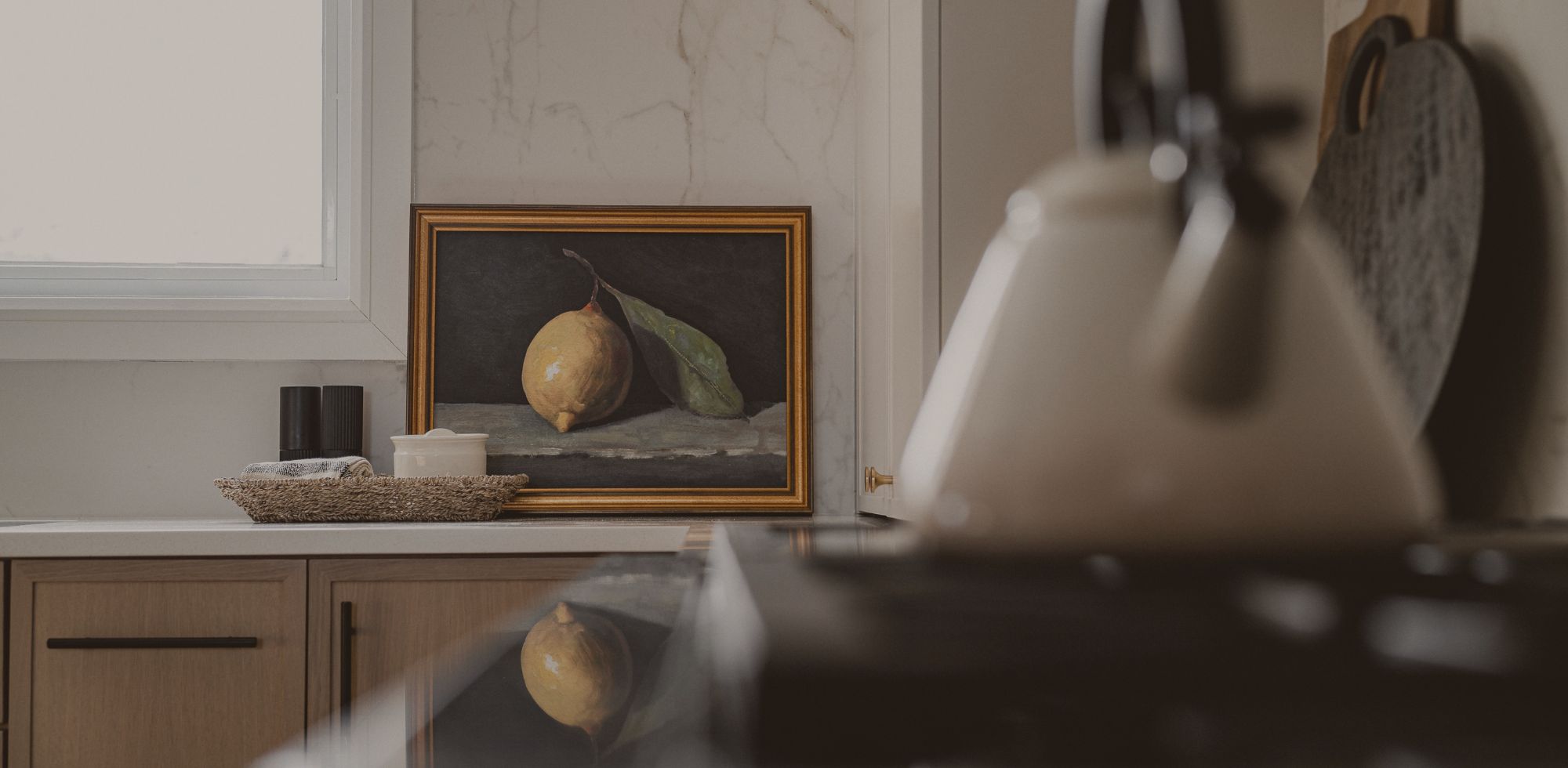 Photo of Kitchen vignette designed and styled by Melissa Kanfi, Interior Designer