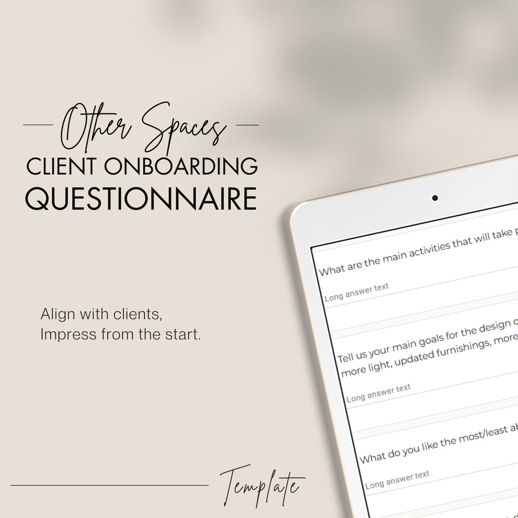 Client Onboarding Questionnaire: Other Spaces