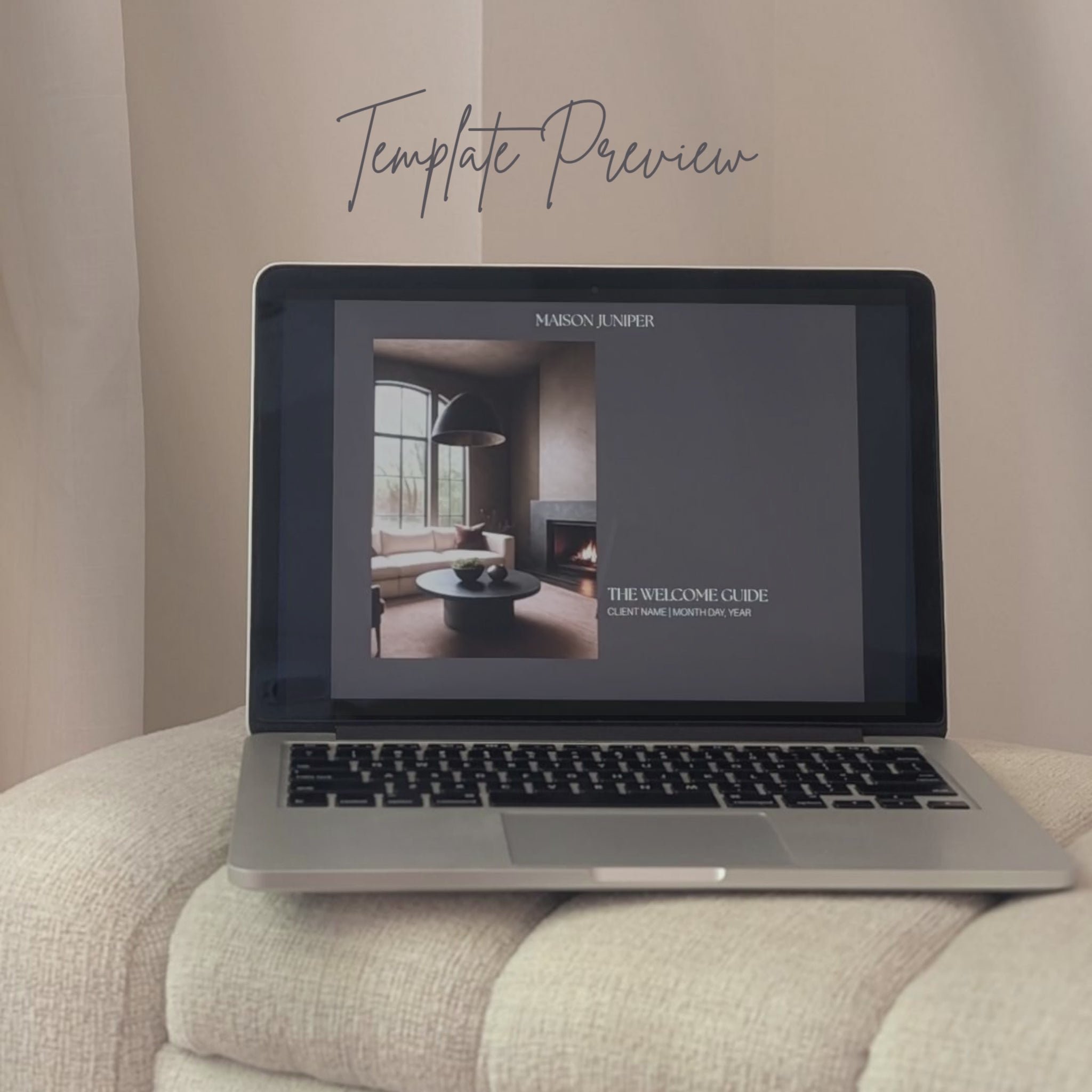 Video scroll of sample Welcome Guide Template