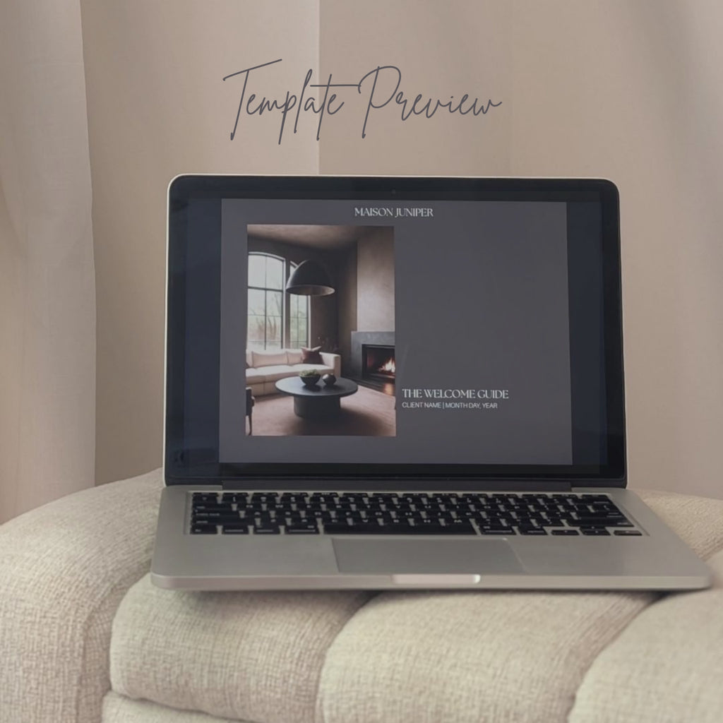 Video scroll of sample Welcome Guide Template