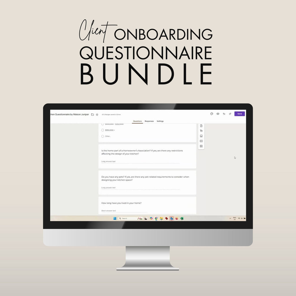 Video Walkthrough: Client Onboarding Questionnaire Bundle for Interior Designers & Decorators